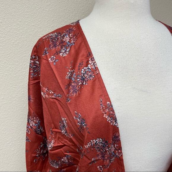 Anama Rust Long Tie Kimono S - Picture 5 of 7